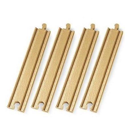 Rails droits longs pour circuit de train en bois BRIO 33341 - Ravensburger - Mixte dès 3 ans BEIGE 2 - vertbaudet enfant 