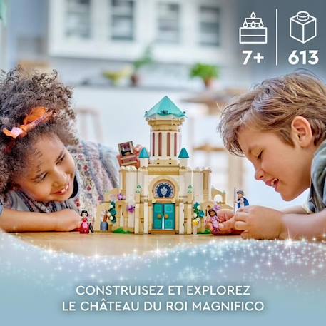 LEGO® Disney Wish 43224 Le Château du Roi Magnifico, Jouet Tiré du Film Wish avec Figurine Asha, Dahlia et le Roi Magnifico BLANC 6 - vertbaudet enfant 