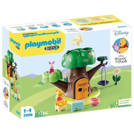 PLAYMOBIL 1.2.3 - 71316 - Winnie l'ourson et Porcinet avec cabane - Disney BLEU 1 - vertbaudet enfant 