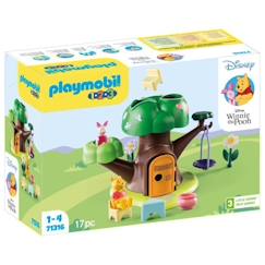 Jouet-PLAYMOBIL 1.2.3 - 71316 - Winnie l'ourson et Porcinet avec cabane - Disney