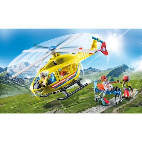 PLAYMOBIL - 71203 - City Action Les Secouristes - Hélicoptère de secours - Figurine - Bleu - Allemagne BLEU 2 - vertbaudet enfant 