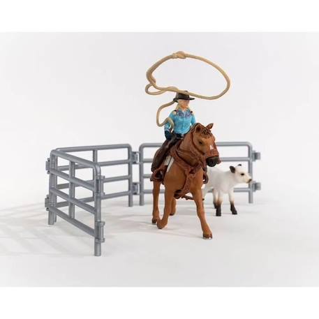 Coffret SCHLEICH - Equipe de Cowboy et leurs lassos - 42577 - Gamme Farm World MARRON 6 - vertbaudet enfant 