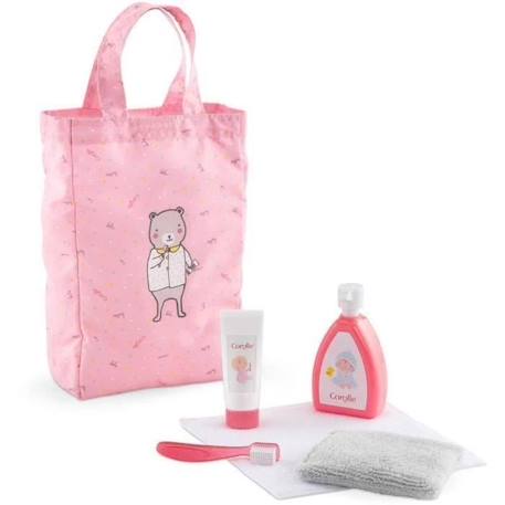 Coffret de toilette Corolle pour poupon 36 et 42cm avec 6 accessoires dès 2 ans ROSE 1 - vertbaudet enfant 