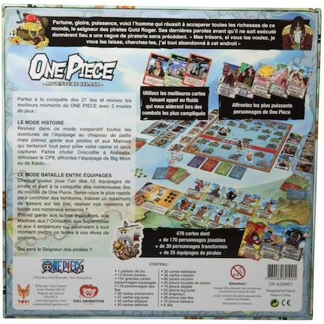 Jeu de société stratégie One Piece - TOPI GAMES - 90 pièces - 2 modes de jeu - Cartes Haki GRIS 3 - vertbaudet enfant 