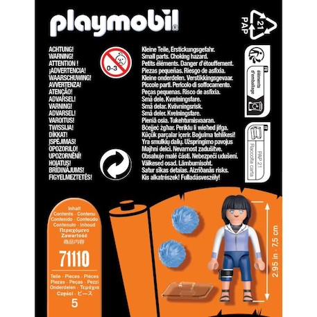 PLAYMOBIL - Naruto Shippuden - Hinata - Figurine de ninja avec accessoires BLEU 4 - vertbaudet enfant 