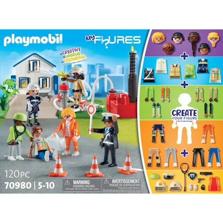 PLAYMOBIL - My Figures: Secouristes - Multicolore - 120 pièces - A partir de 5 ans BLEU 5 - vertbaudet enfant 