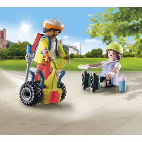 PLAYMOBIL - 71257 - City Action Les Secouristes - Starter Pack - Secouriste avec gyropode BLEU 2 - vertbaudet enfant 