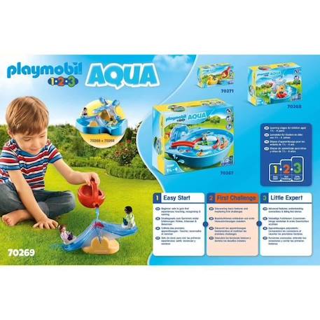 PLAYMOBIL 1.2.3 - 70269 - Balançoire aquatique avec arrosoir - Mixte - Rouge - Enfant - 18 mois - Plastique ROUGE 3 - vertbaudet enfant 