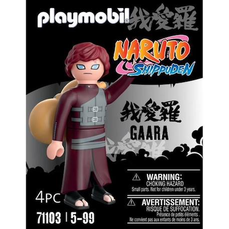 PLAYMOBIL - Naruto Shippuden - Figurine Gaara avec accessoires - 8 pièces BLEU 3 - vertbaudet enfant 