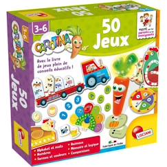 Jouet-Jeux éducatifs-Coffret de jeux éducatif - LISCIANI GIOCHI - Carotina 50 jeux - Rouge - Présence parentale - 3 ans et plus