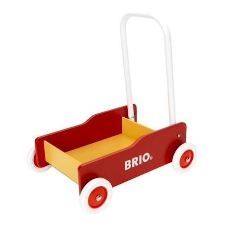 Chariot de marche en bois avec frein - BRIO - Rouge et Jaune - Mixte - A partir de 9 mois ROUGE 4 - vertbaudet enfant 