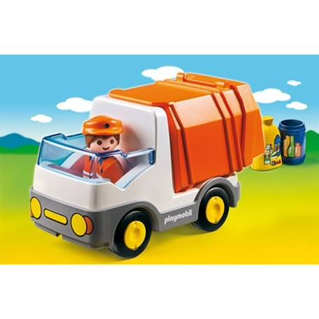 Camion poubelle PLAYMOBIL 1.2.3 - PLAYMOBIL 6774 - Mixte - A partir de 18 mois ORANGE 2 - vertbaudet enfant 