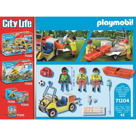 PLAYMOBIL - 71204 - City Action Les Secouristes - Véhicule de secours BLEU 6 - vertbaudet enfant 