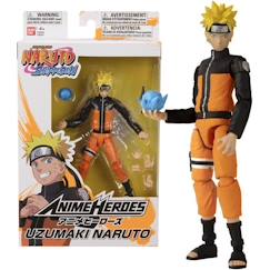 Jouet-Jeux d'imagination-Figurines, mini mondes, héros et animaux-Figurine Anime Heroes Naruto Uzumaki 17 cm - BANDAI - Collectionnez toutes les figurines Anime Heroes de Bandai