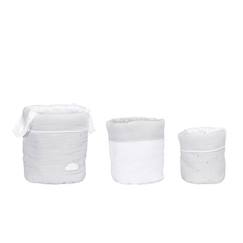 -Lot de 3 paniers de rangement en coton