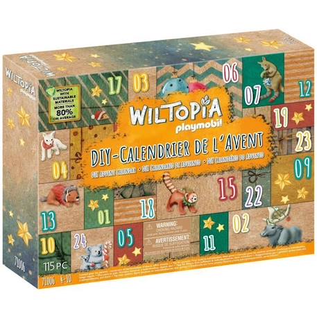 Calendrier de l'Avent PLAYMOBIL - Wiltopia Tour du Monde Animaux DIY - 115 pièces - A partir de 4 ans MARRON 1 - vertbaudet enfant 