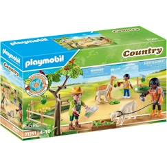 -PLAYMOBIL - 71251 - Country La Ferme - Enclos à alpagas et randonneurs