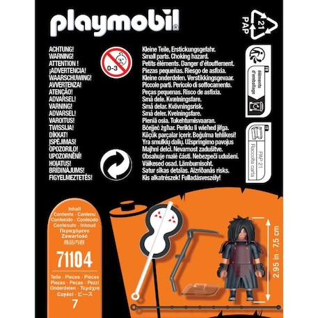 PLAYMOBIL - Naruto Shippuden - Figurine Madara avec accessoires - 8 pièces BLEU 4 - vertbaudet enfant 