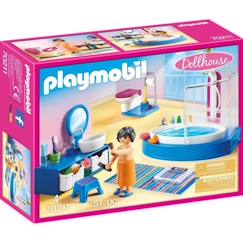 Jouet-PLAYMOBIL - 70211 - Dollhouse La Maison Traditionnelle - Salle de bain avec baignoire