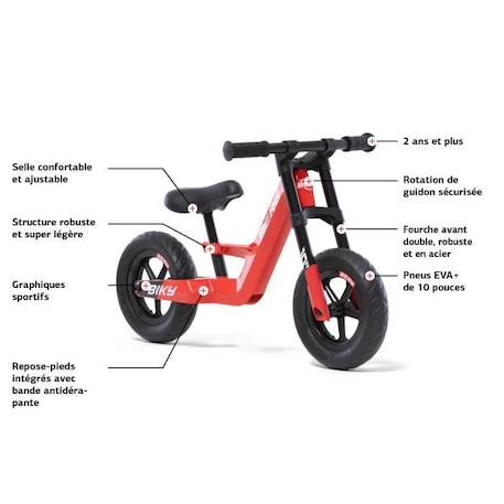 Draisienne - BERG - Biky Mini - Rouge - Mixte - 2 roues - Pour enfants de 24 mois à 3 ans ROUGE 4 - vertbaudet enfant 