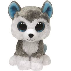 -Peluche - BEANIE BOO'S - Slush Chien 23cm - Gris et blanc - Intérieur