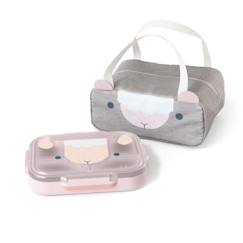 Lunch box - Set Plateau Repas Compartimenté + Sac de Transport - Idéal pour Ecole/Parc - MB Wonder Rose Sheep - MONBENTO  - vertbaudet enfant