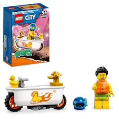 -LEGO® City Stuntz La Moto de Cascade Baignoire - Jouet avec Minifigurines de Cascadeurs