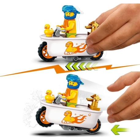 LEGO® City Stuntz La Moto de Cascade Baignoire - Jouet avec Minifigurines de Cascadeurs BLANC 3 - vertbaudet enfant 