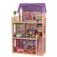 -KIDKRAFT - Maison de poupées Kayla en bois + 11 pièces - Rose