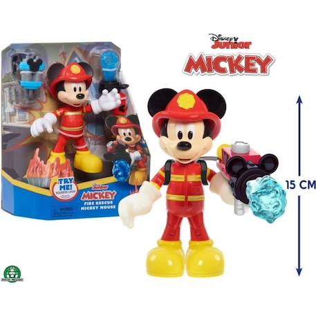 Figurine Pompier Mickey 15 cm - DISNEY - Jouet pour enfants dès 3 ans - MCC20 - Articulée ROUGE 5 - vertbaudet enfant 