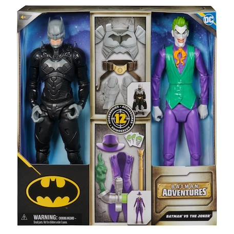 BATMAN - BATTLE PACK Figurine 30 CM Batman VS Le Joker - Batman Adventures BLANC 4 - vertbaudet enfant 