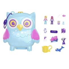 Jouet-COFFRET HIBOU SOIREE PYJAMA - POLLY POCKET - HKV37 - MINI POUPEE POLLY POCKET COFFRET COMPACT