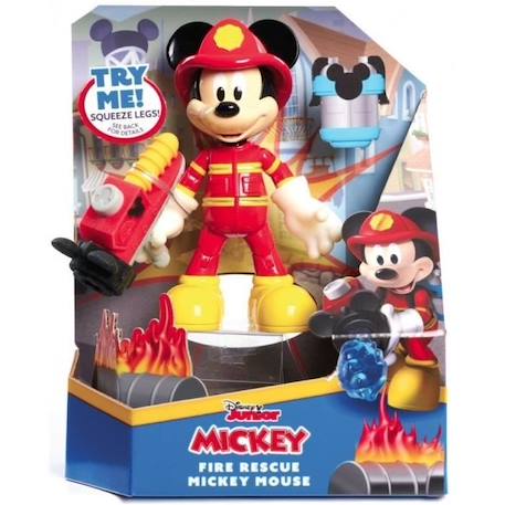 Figurine Pompier Mickey 15 cm - DISNEY - Jouet pour enfants dès 3 ans - MCC20 - Articulée ROUGE 2 - vertbaudet enfant 