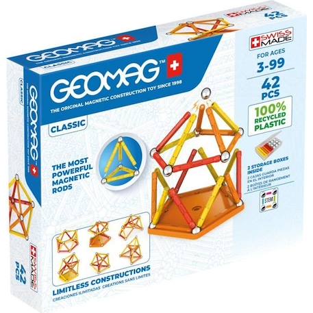 Geomag EcoFriendly 42pcs Color BLEU 1 - vertbaudet enfant 