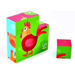 Jouet-Puzzle en blocs de bois Animaux de la ferme - HAPE - 9 pièces - Pour enfants de 2 à 6 ans