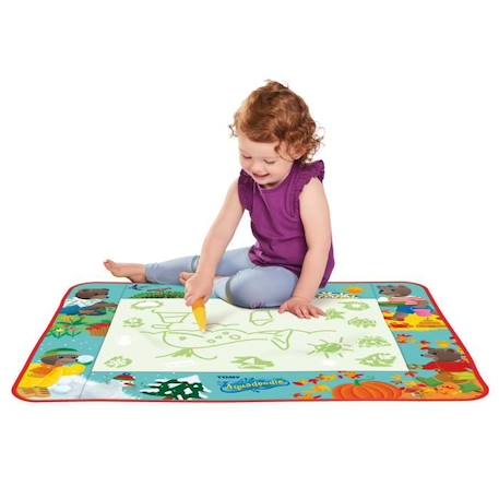 Tapis Aquadoodle - Petit Ours Brun - Dessin - 4 Saisons - Stylo à eau - Pinceau - Bac à eau BLANC 2 - vertbaudet enfant 