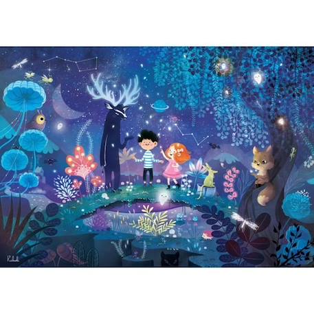 Puzzle en bois 50 pièces ESCAPADE NOCTURNE - PUZZLE MICHELE WILSON - Tableaux et peintures - Mixte 6 ans+ BLANC 4 - vertbaudet enfant 