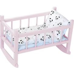 Jouet-Lit bercelonnette en bois laqué rose panda (40 cm) Coloris Unique