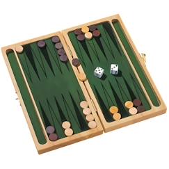 Jouet-Jeu de plateau - GOKI - GOKI Backgammon - Vert - Mixte - 6 ans et plus