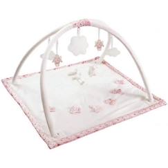 Tapis d'Eveil Musical Ivoire Fleurs Roses Mouton & Lapin Trousselier Multicolore  - vertbaudet enfant