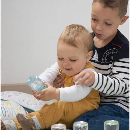 Bouteille sensorielle - flamants oranges - L'Atelier Gigogne - apaiser les petites et grandes émotions de votre enfant ORANGE 4 - vertbaudet enfant 