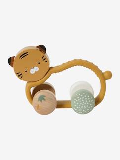 Hochet tigre en silicone et bois FSC® TANZANIE  - vertbaudet enfant