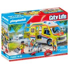 Jouet-PLAYMOBIL - 71202 - City Action Les Secouristes - Ambulance avec effets lumineux et sonore