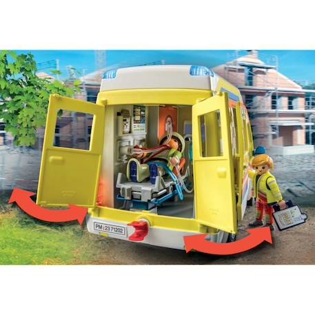 PLAYMOBIL - 71202 - City Action Les Secouristes - Ambulance avec effets lumineux et sonore BLEU 2 - vertbaudet enfant 