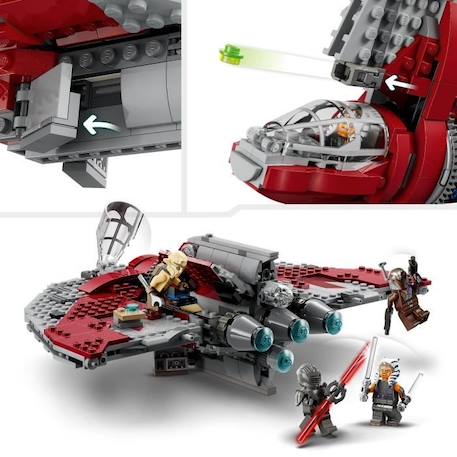 LEGO® Star Wars La Navette T-6 d’Ahsoka Tano 75362 - Vaisseau Lance-Tenons - 4 Personnages ROUGE 3 - vertbaudet enfant 