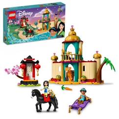 Jouet-Jeux d'imagination-LEGO 43208 Disney Princess Les Aventures de Jasmine et Mulan, Jouet avec Tapis Volant, Figurine de Tigre, et Cheval, Enfants 5 Ans