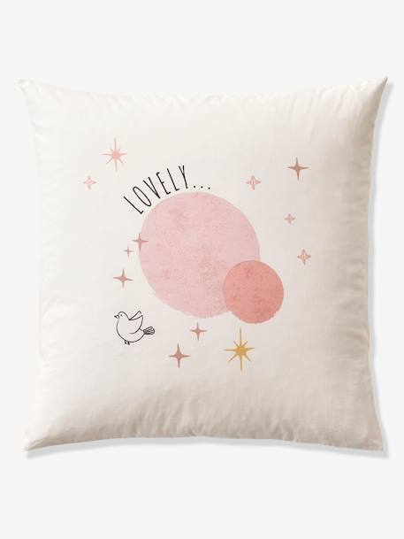 Parure Housse de couette + Taie d'oreiller enfant avec coton recyclé PRINCESSE POESIE blanc imprimé 4 - vertbaudet enfant 