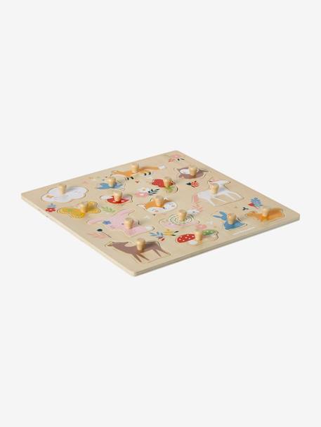 Puzzle boutons FORÊT ENCHANTÉE en bois FSC® rose 2 - vertbaudet enfant 