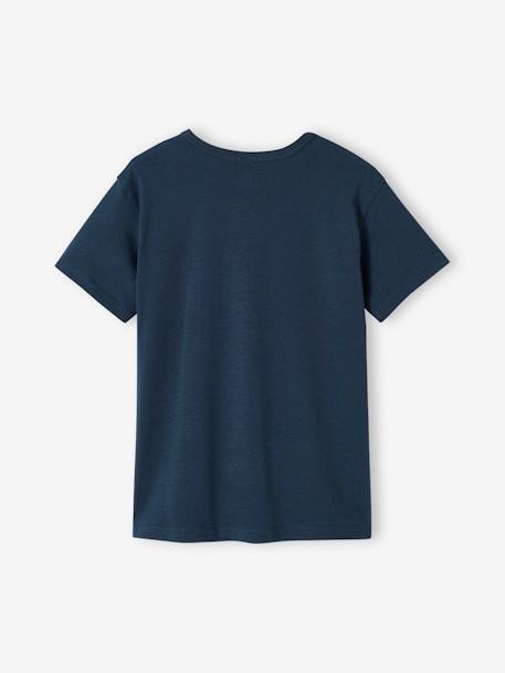 T-shirt motifs graphiques garçon manches courtes bleu ciel+bleu nuit+bois de rose+ECRU 6 - vertbaudet enfant 