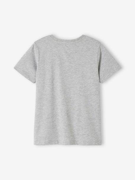 T-shirt team sport Basics garçon bleu roi+gris chiné 10 - vertbaudet enfant 